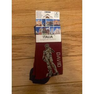 New Italia unisex statue of David high crew socks size 35/38 3-5 1/2